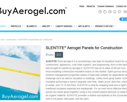 SLENTITE auf buyaerogel.com