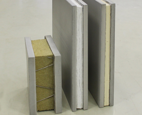 Thin walls with aerogels and carbon concrete
