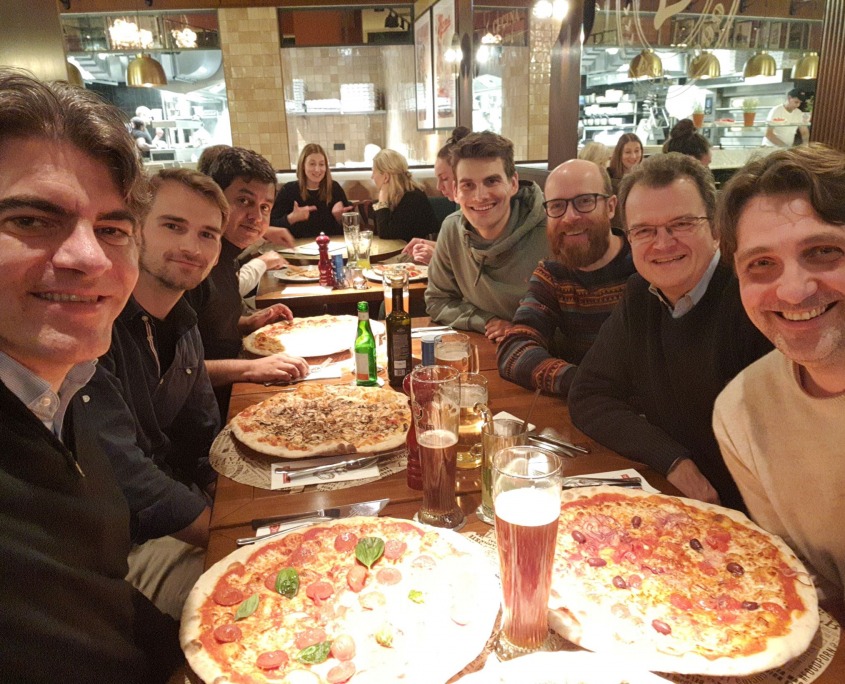 aerogel-it team dinner with Erik and Finn