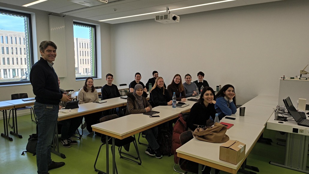 Dirk and master students at Hochschule Osnabrück